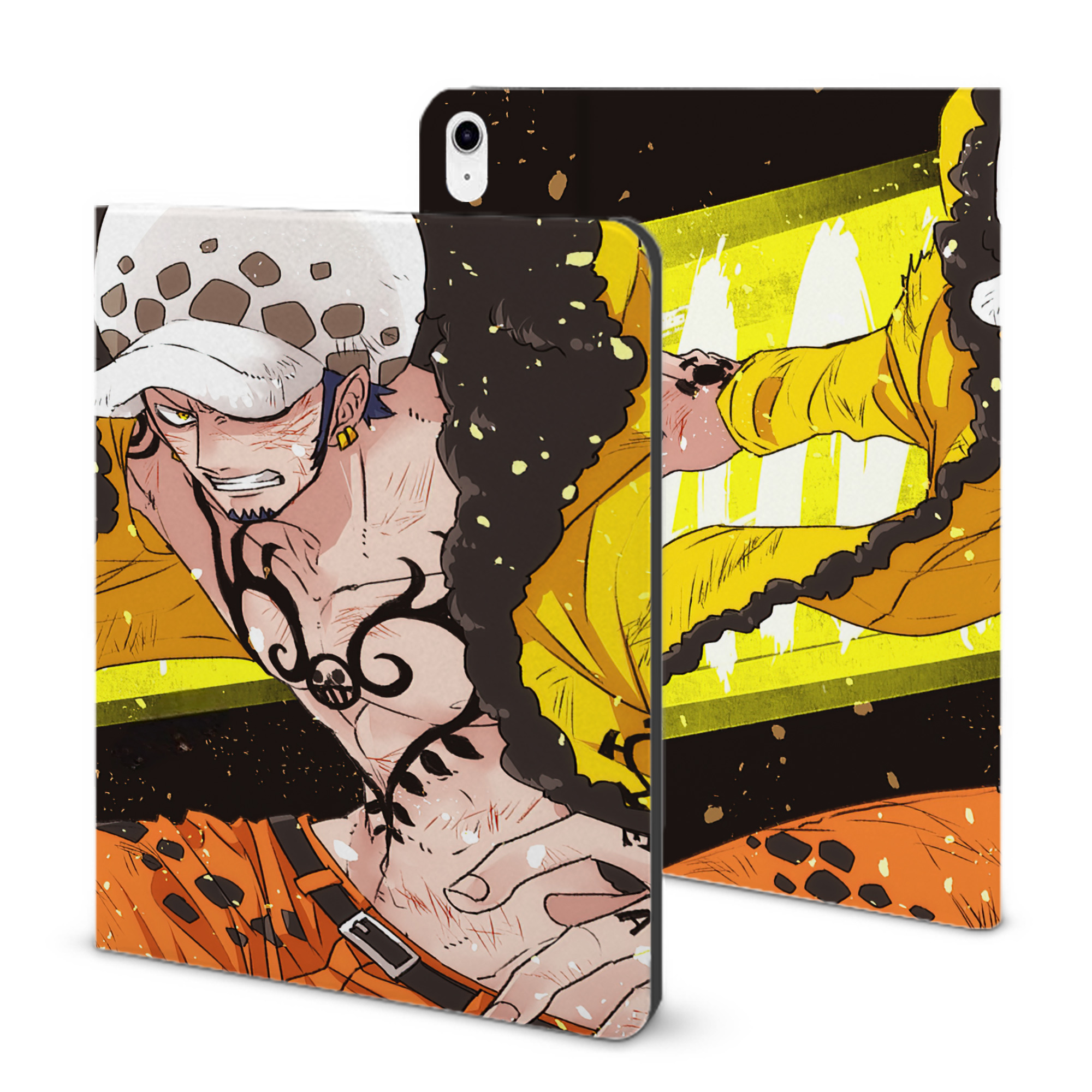（画像用） ワンピース ONE PIECE IPad ケース ブック型 PUレザー TPU 耐衝撃 軽量 薄型 ペン収納なし 全面保護 IPad 各モデル対応